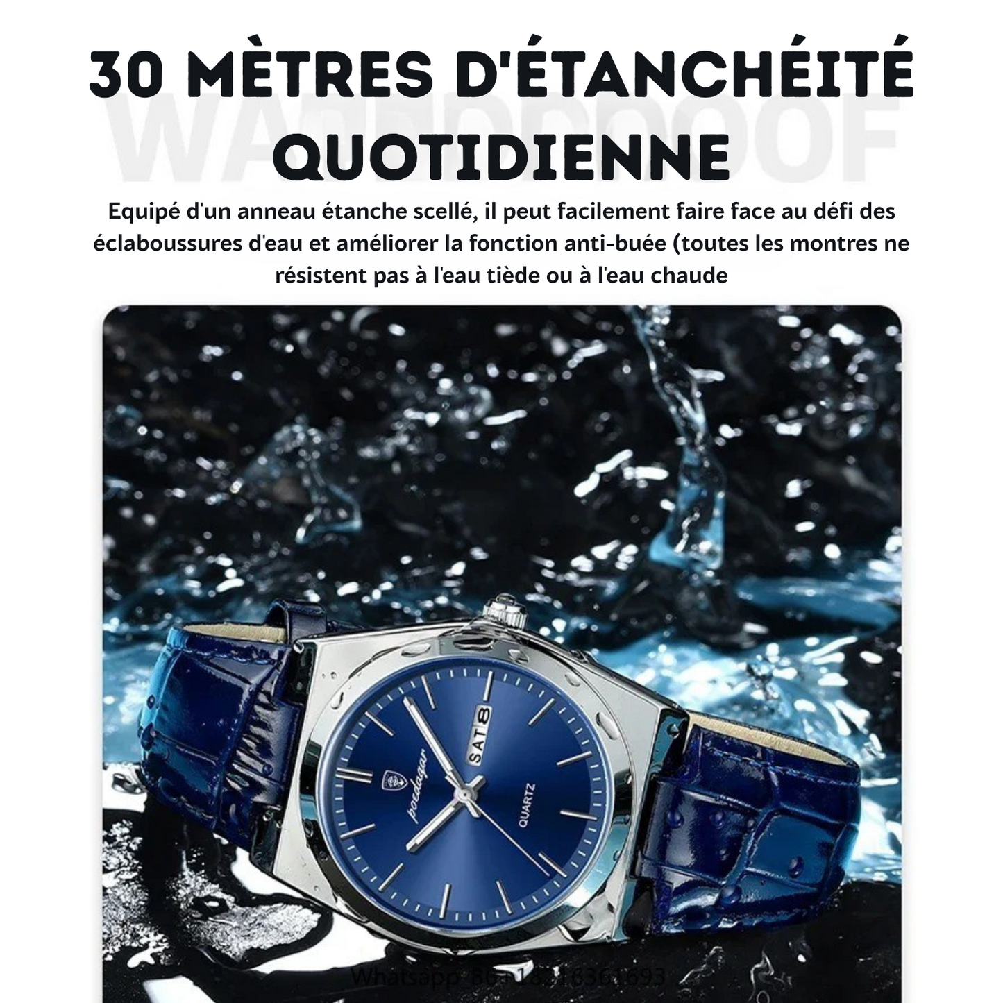 Montre de Luxe POEDAGAR – Élégance, Fiabilité et Confort au Poignet