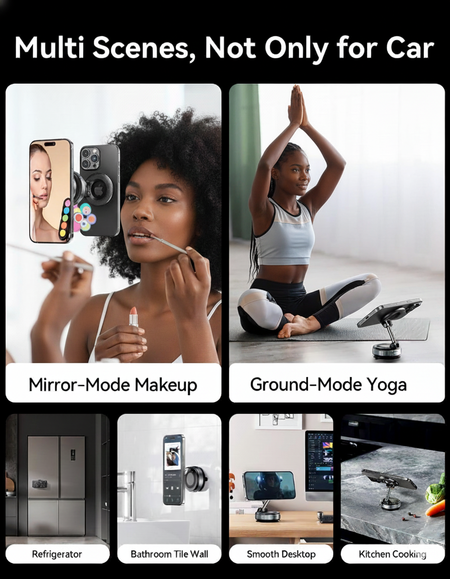 Support Téléphone Ultra-Fort 360° – Technologie d’Aspiration Sous Vide