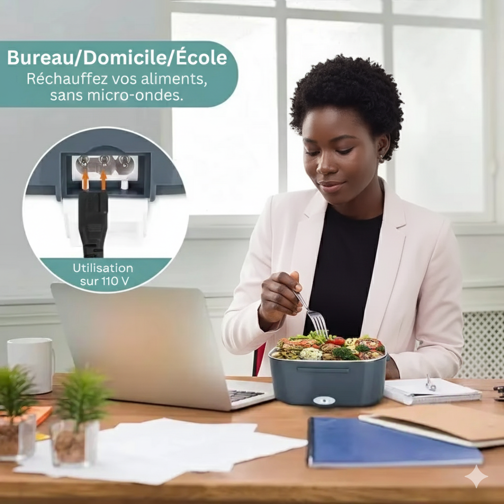 Lunch Box Électrique Chauffante - Mangez Chaud Partout, Tout le Temps !