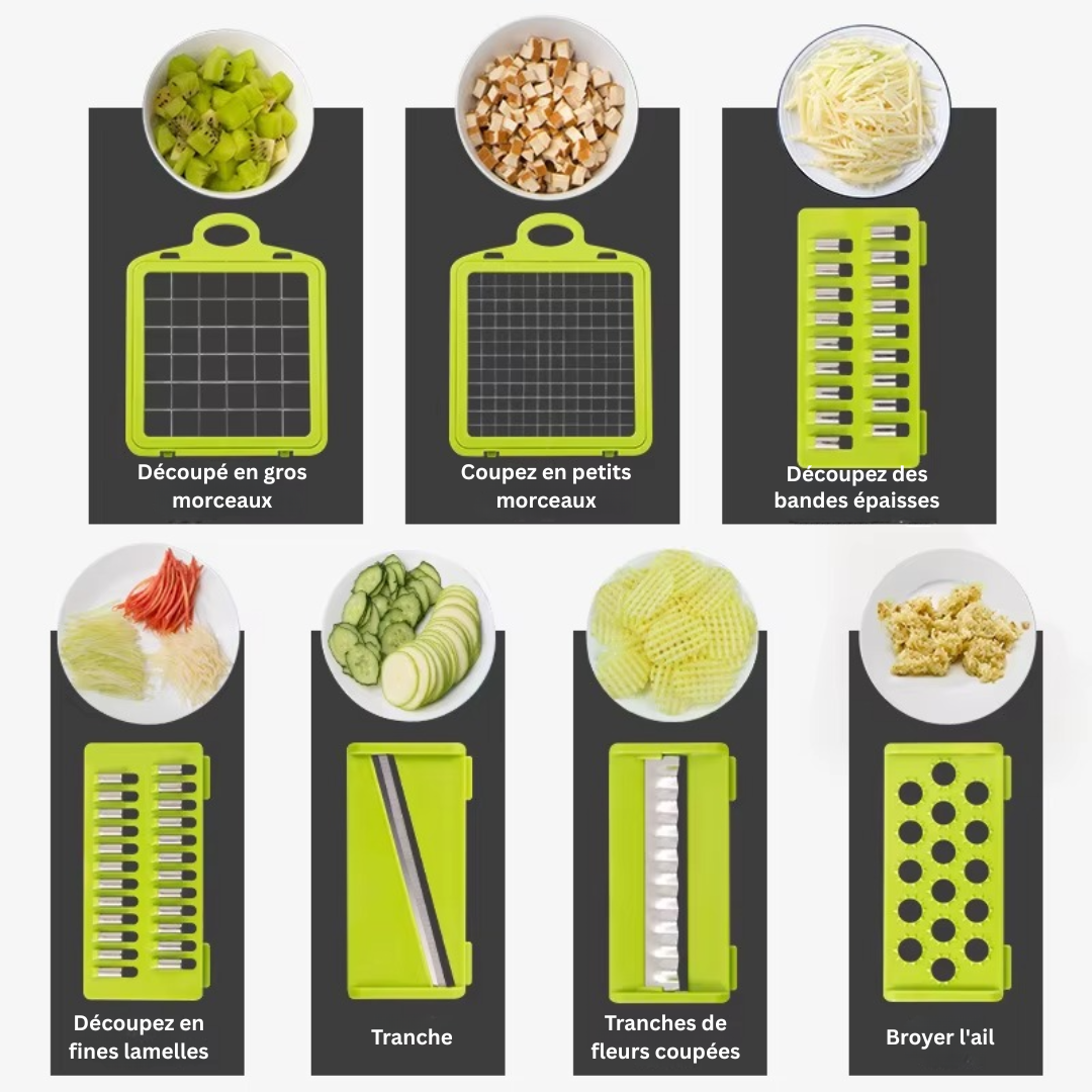 Coupe-Légumes Multifonctions 16 en 1 - La Révolution en Cuisine !