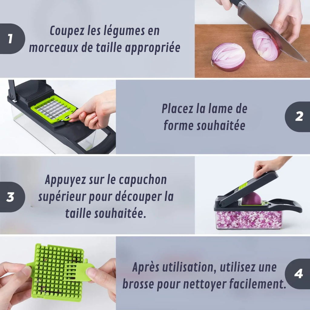 Coupe-Légumes Multifonctions 16 en 1 - La Révolution en Cuisine !