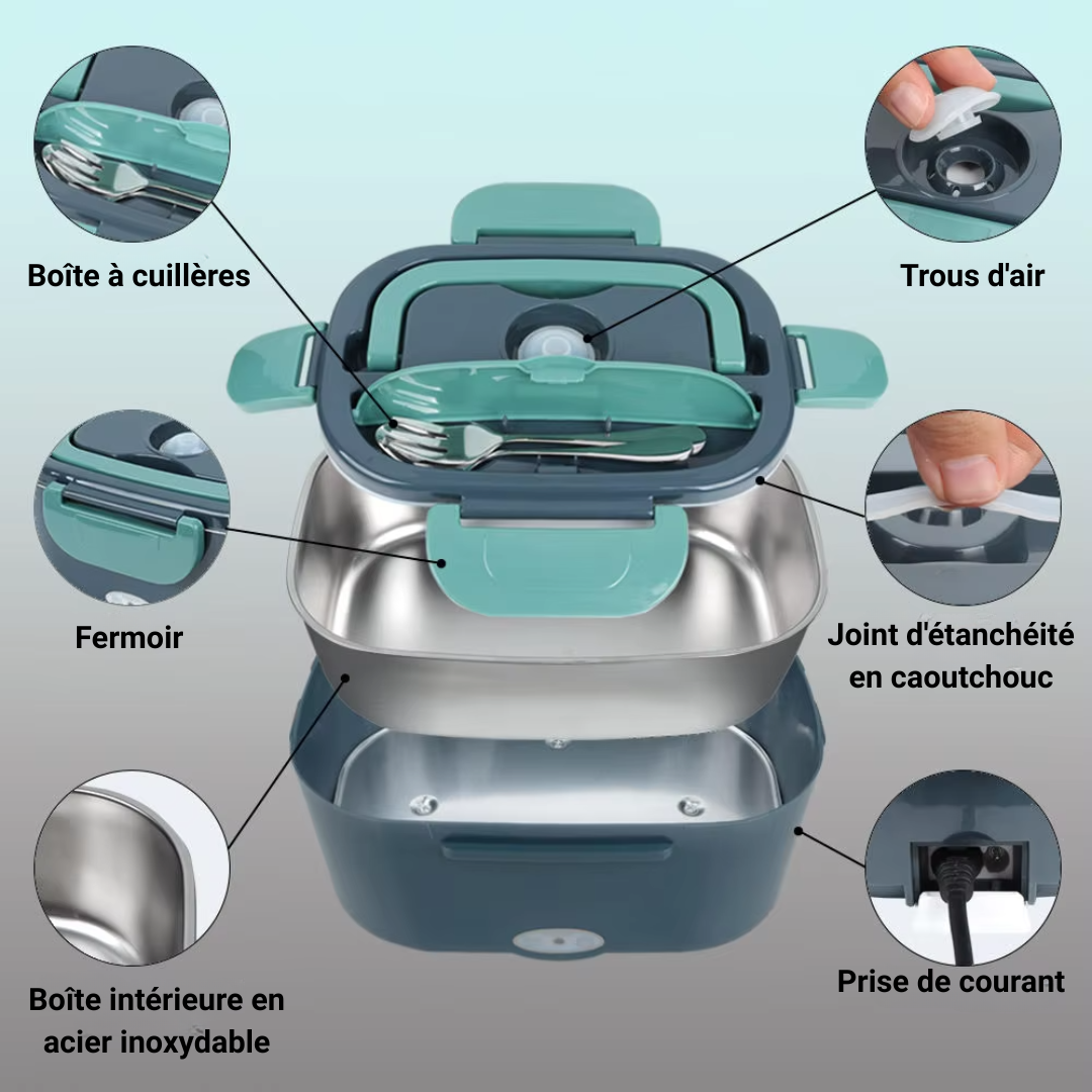 Lunch Box Électrique Chauffante - Mangez Chaud Partout, Tout le Temps !