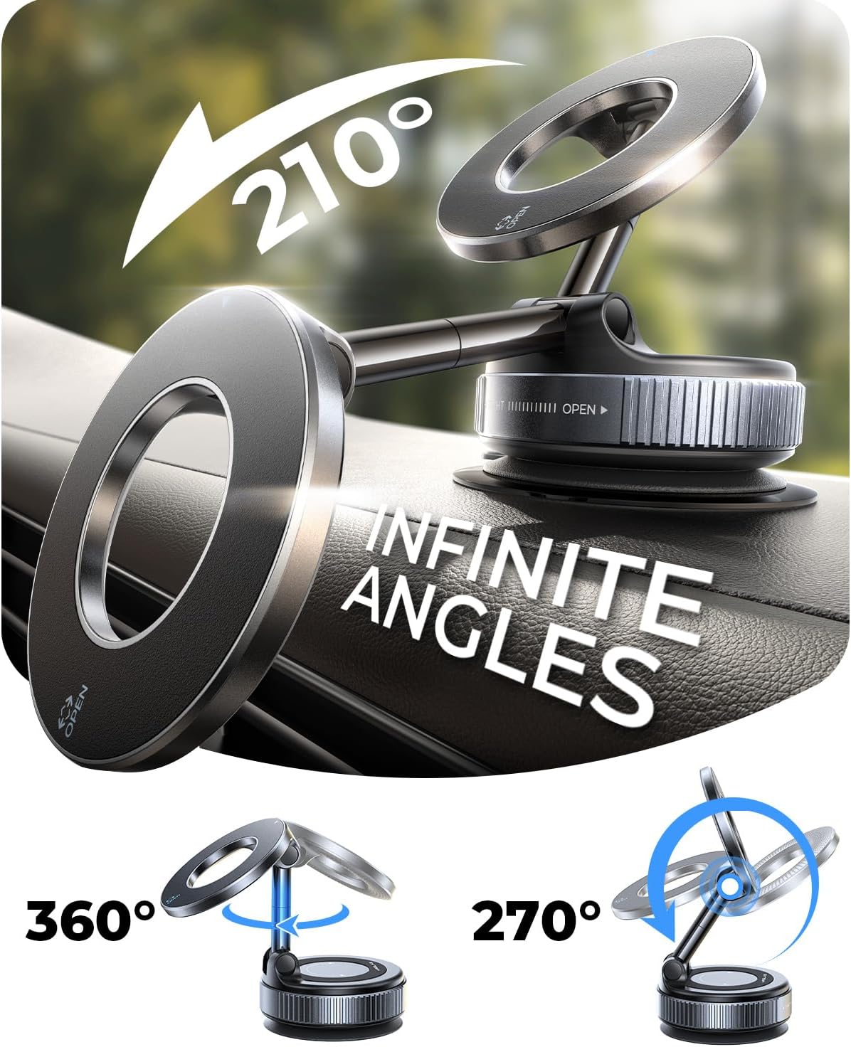 Support Téléphone Ultra-Fort 360° – Technologie d’Aspiration Sous Vide